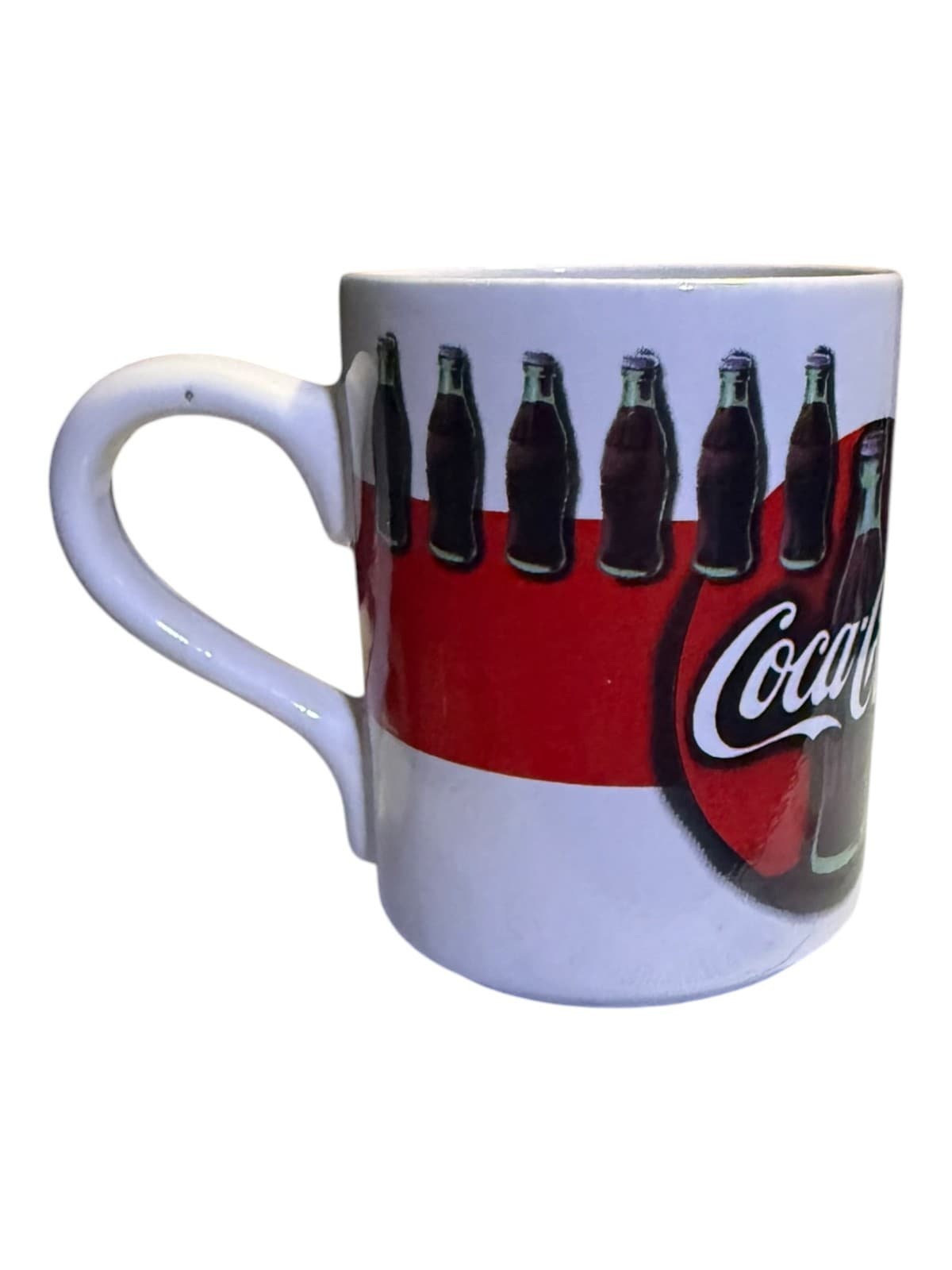 Vintage 1997 Gibson Coca-Cola Graphic Tea Coffee Mug White Ceramic - Thumbnail 2