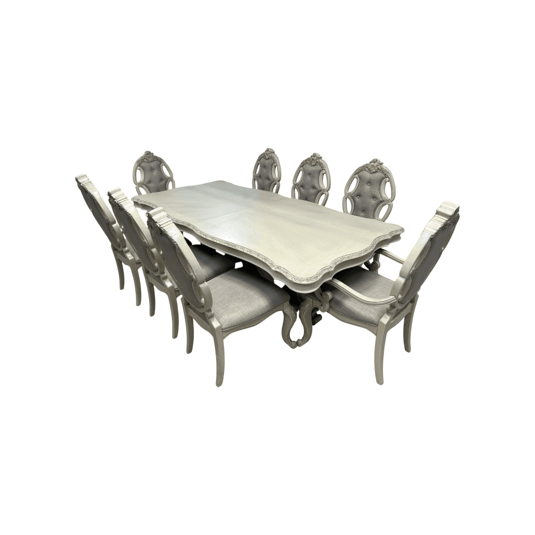 Rosdorf Park Elamin Extendable Double Pedestal Dining Set - Thumbnail 2