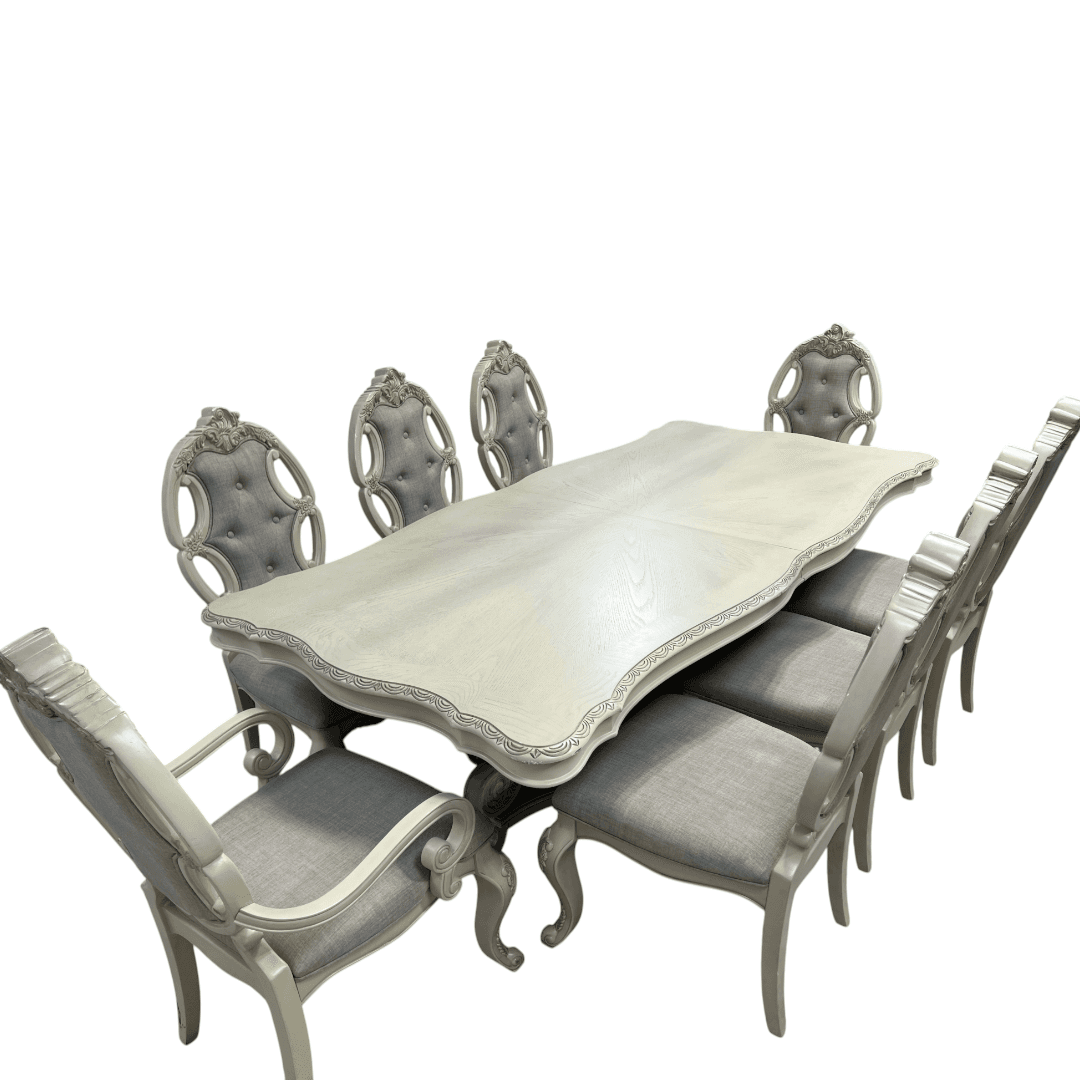 Rosdorf Park Elamin Extendable Double Pedestal Dining Set - Thumbnail 4