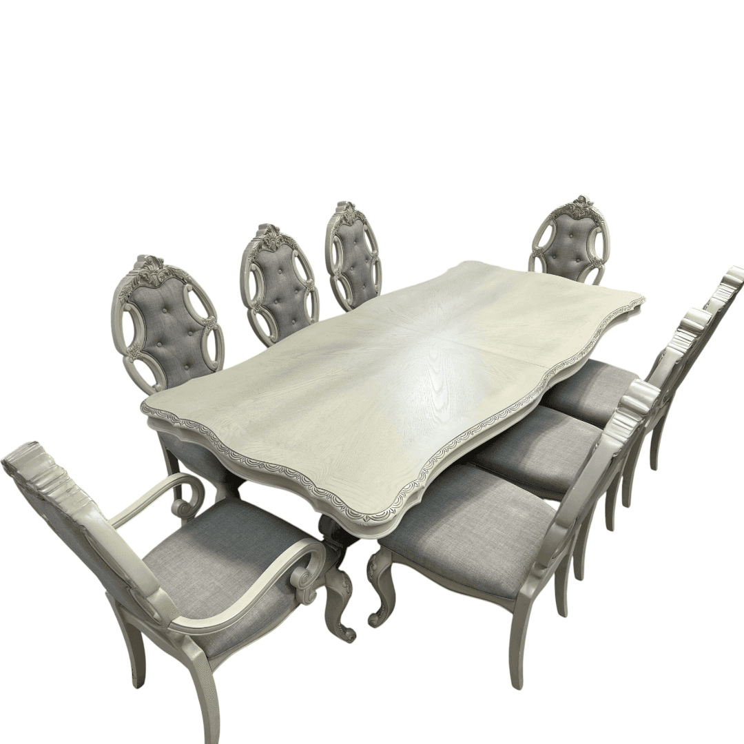 Rosdorf Park Elamin Extendable Double Pedestal Dining Set - Thumbnail 5