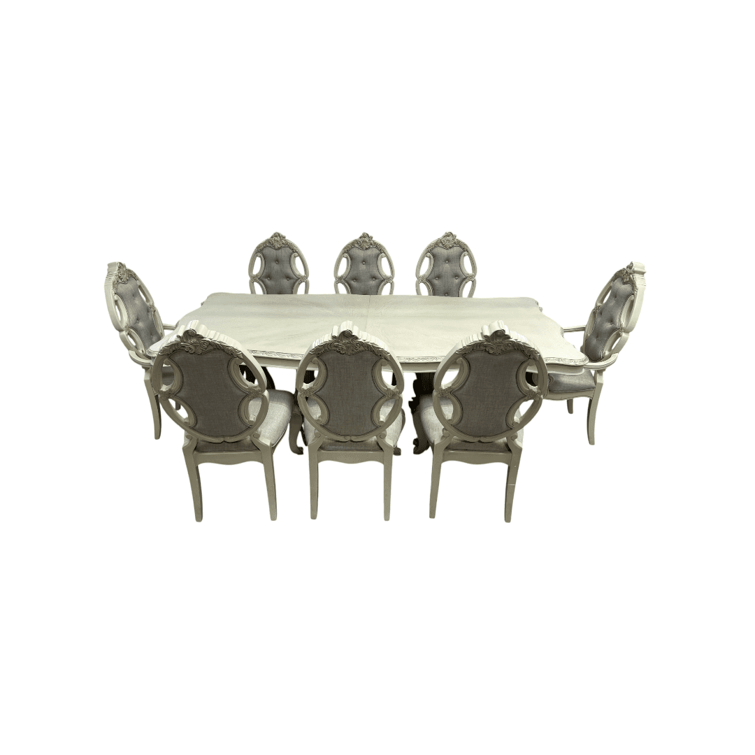 Rosdorf Park Elamin Extendable Double Pedestal Dining Set - Thumbnail 3
