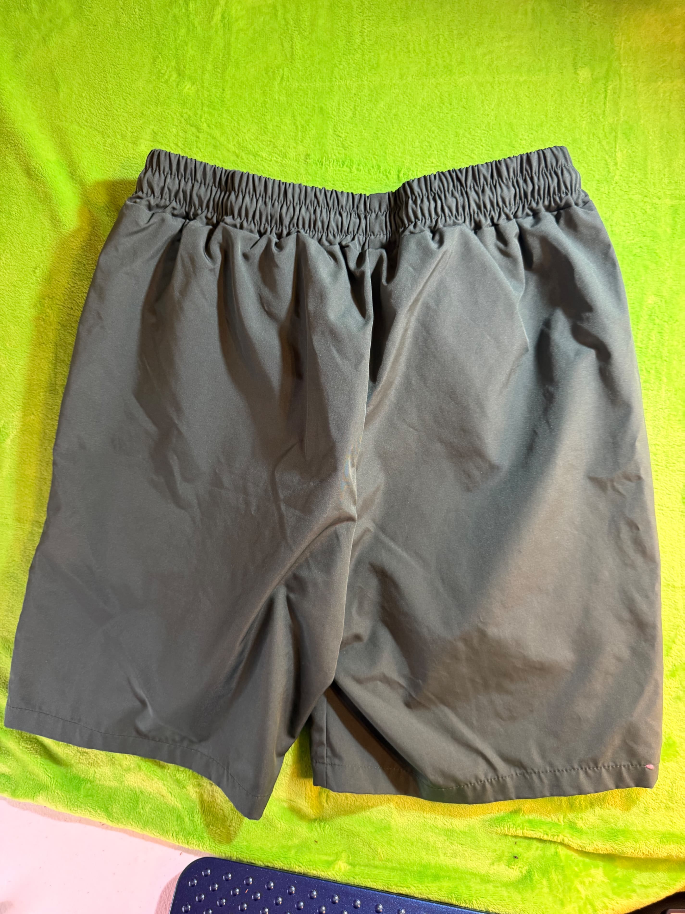 Manfinity Dark Green Elastic Waist Shorts with  Drawstring - Thumbnail 2