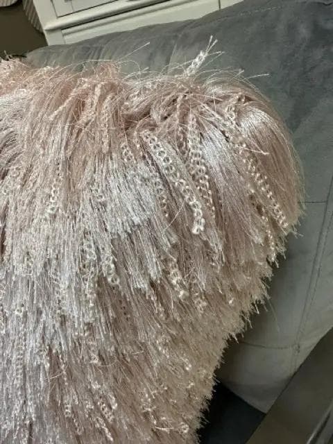 Pink Fringe Pillow - Thumbnail 2