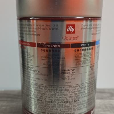 illy Intenso Bold Roast Ground Coffee 100% Arabica Espresso Preparation - Thumbnail 2