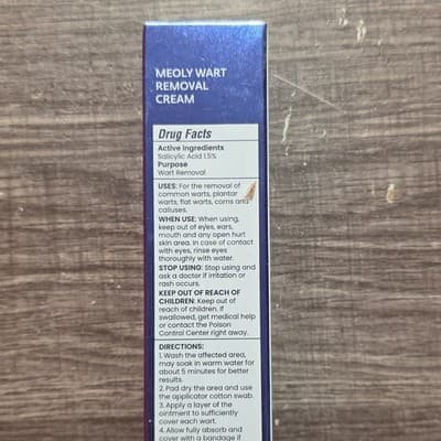MEOLY Fast-Acting Wart Remover Ointment Salicylic Acid 1.5% 0.7 oz - Thumbnail 2