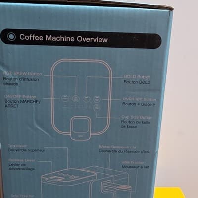 Tastyle T30MF Single Serve Iced Coffee Maker Blue Hot Bold Over Ice Milk Frother - Thumbnail 2