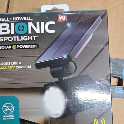 Bell and Howell Bionic Spotlight Solar Motion LED Outdoor Black Wall Mounted - Thumbnail 3