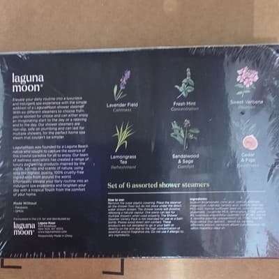 Laguna Moon Aromatherapy Shower Steamers 6 Pack Assorted Scents Lavender Mint - Thumbnail 2