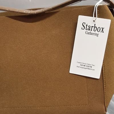 Starbox Gathering Brown Suede Shoulder Bag for Women Solid Pattern - Thumbnail 3