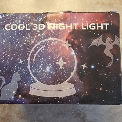 Aszdal Gifts 3D Crystal Ball Night Light Multicolor SJQ-006 for Kids Teens