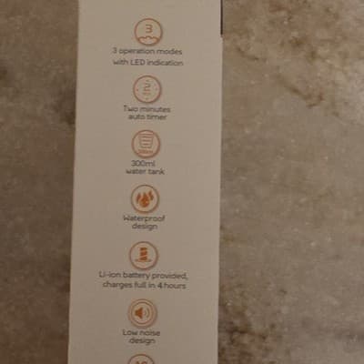 Cordless Rechargeable Water Flosser, 3 Modes, USB, Waterproof, White - Thumbnail 3