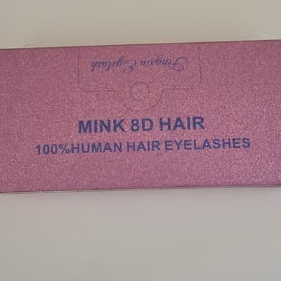 Fengriu Eyelash Mink 8D Full Volume Black Human Hair Eyelashes - Thumbnail 2