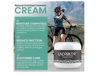 UNDRBUDR Chamois Cream, Anti Chafing Cream, Ultra Low Friction, Naturally Enr... - Thumbnail 2