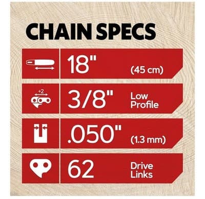 Oregon 72EXL084G 24" PowerCut Saw Chain 3/8" x .050" - Gray - Thumbnail 4