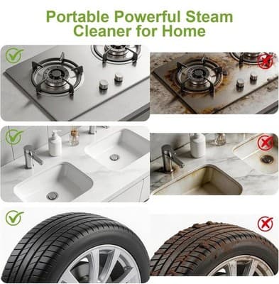 Poeuu 1500w Portable Steam Cleaner - Thumbnail 6