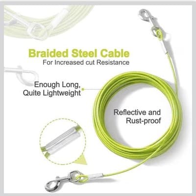 dog tie out cable 30 ft - Thumbnail 3