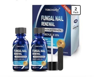 Tobcharm Fungal Nail Renewal Maximum Strength Treatment 0.5 fl oz 2 Bottles