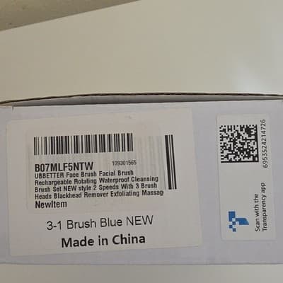 AKOOTE Rechargeable Waterproof Facial Cleansing Brush Blue UBBETTER 3-in-1 - Thumbnail 3