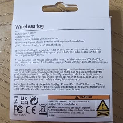 Wireless Tag Works with Apple Find My CR2032 Battery - Thumbnail 2