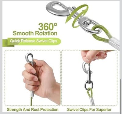 dog tie out cable 30 ft - Thumbnail 2