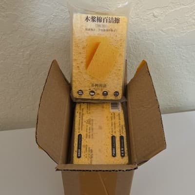 JCFUHONG 5-Pack Cellulose Yellow Sponges Multiple Uses - Thumbnail 2