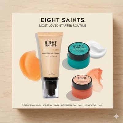 Eight Saints Skincare Most Loved Skincare Starter Routine NEW Sealed 4 Pc Set - Thumbnail 2
