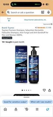 tuymec Anti-Fungal Shampoo Advanced Formula / Maximum Strength Scalp Exp 6/28 - Thumbnail 8