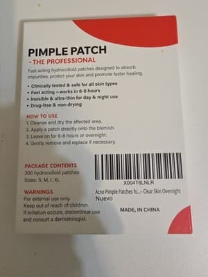 Large Pimple Patches Full Face484 PatchesXL Acne PatchesBig Hydrocolloid - Thumbnail 2