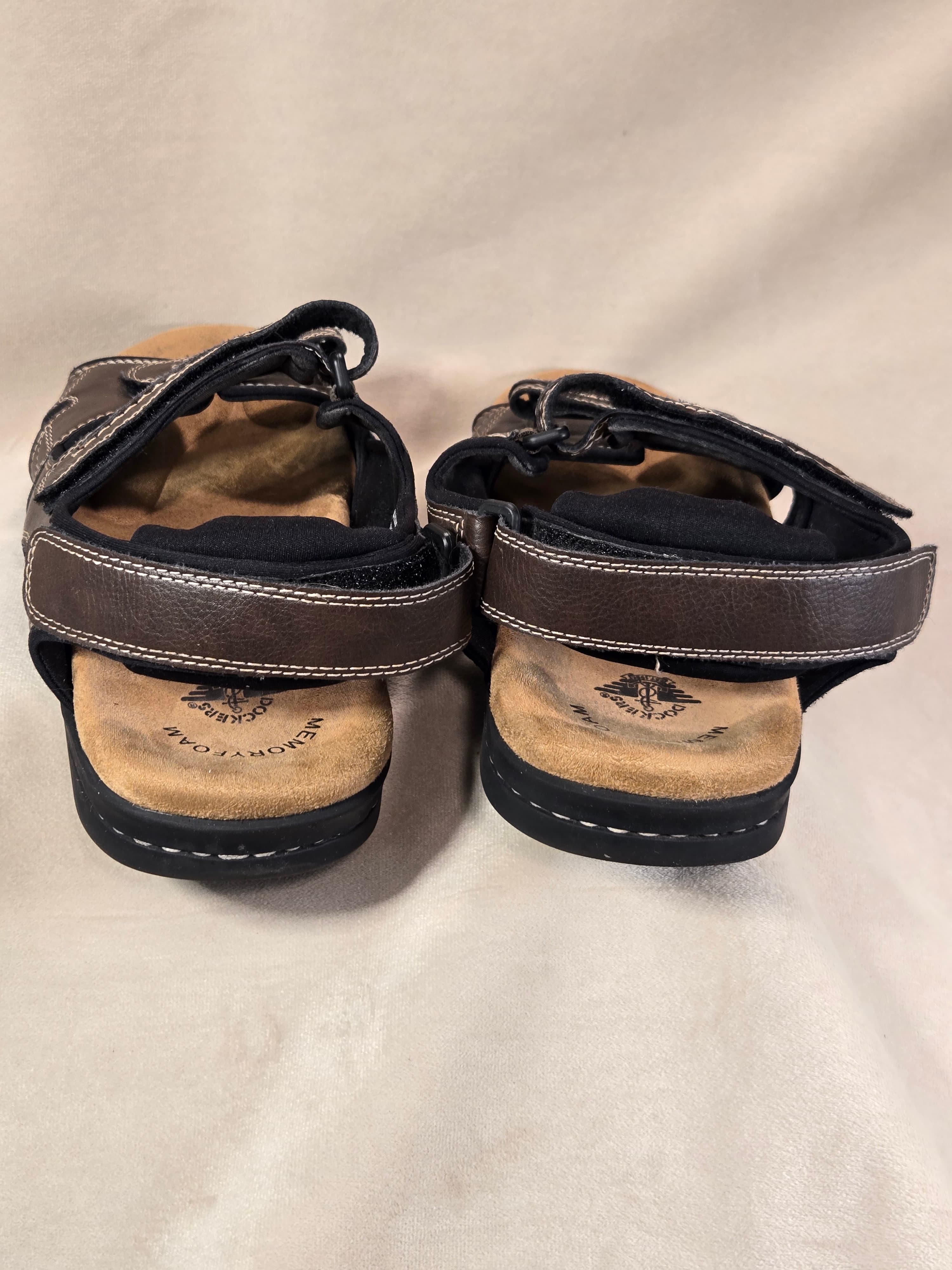 Dockers Men's Newpage Three-Strap Memory Foam Sandals - Brown - Thumbnail 9