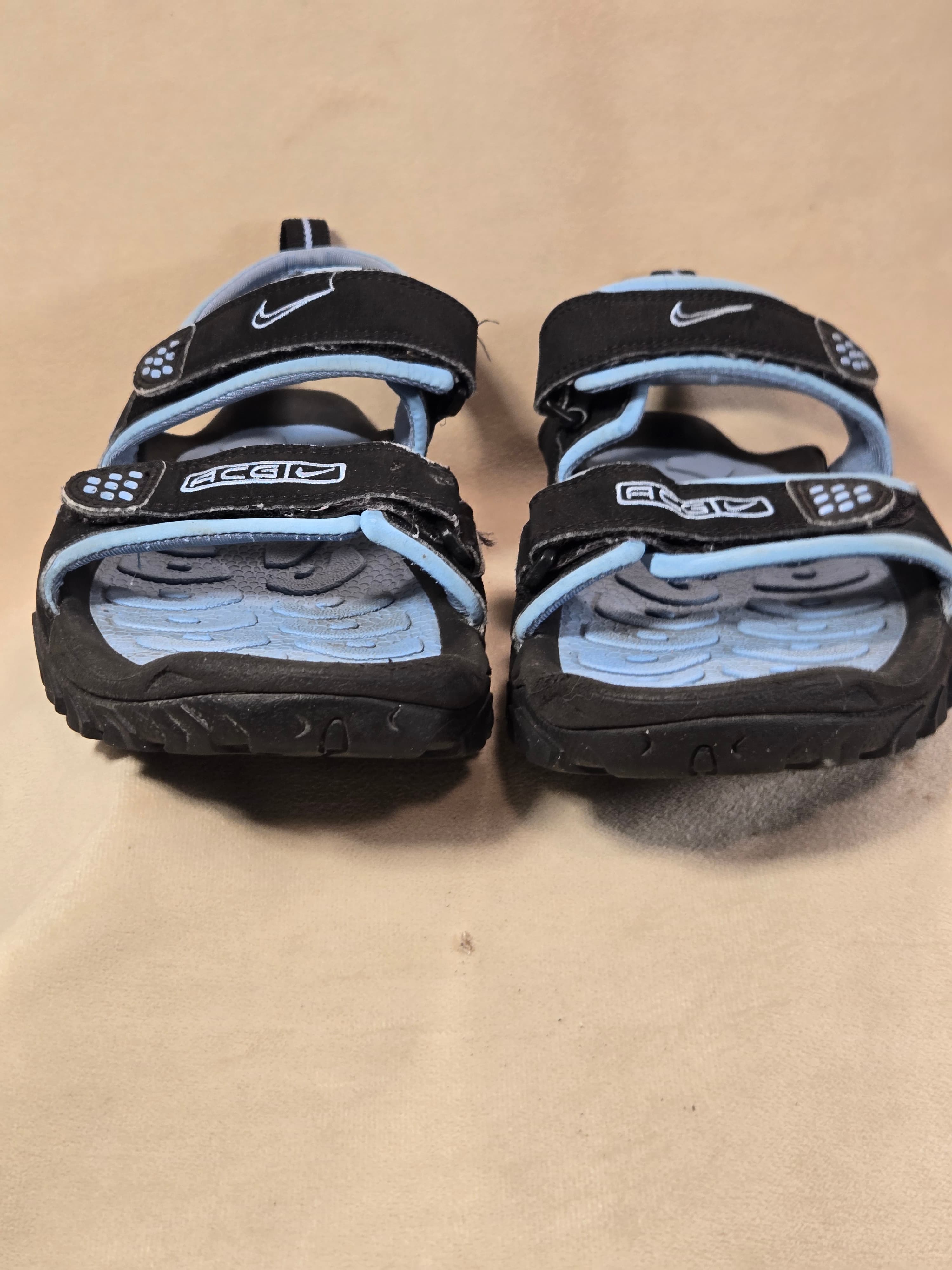 Nike ACG Air Deschutz Black Blue Adjustable Strap Sandals - Thumbnail 8