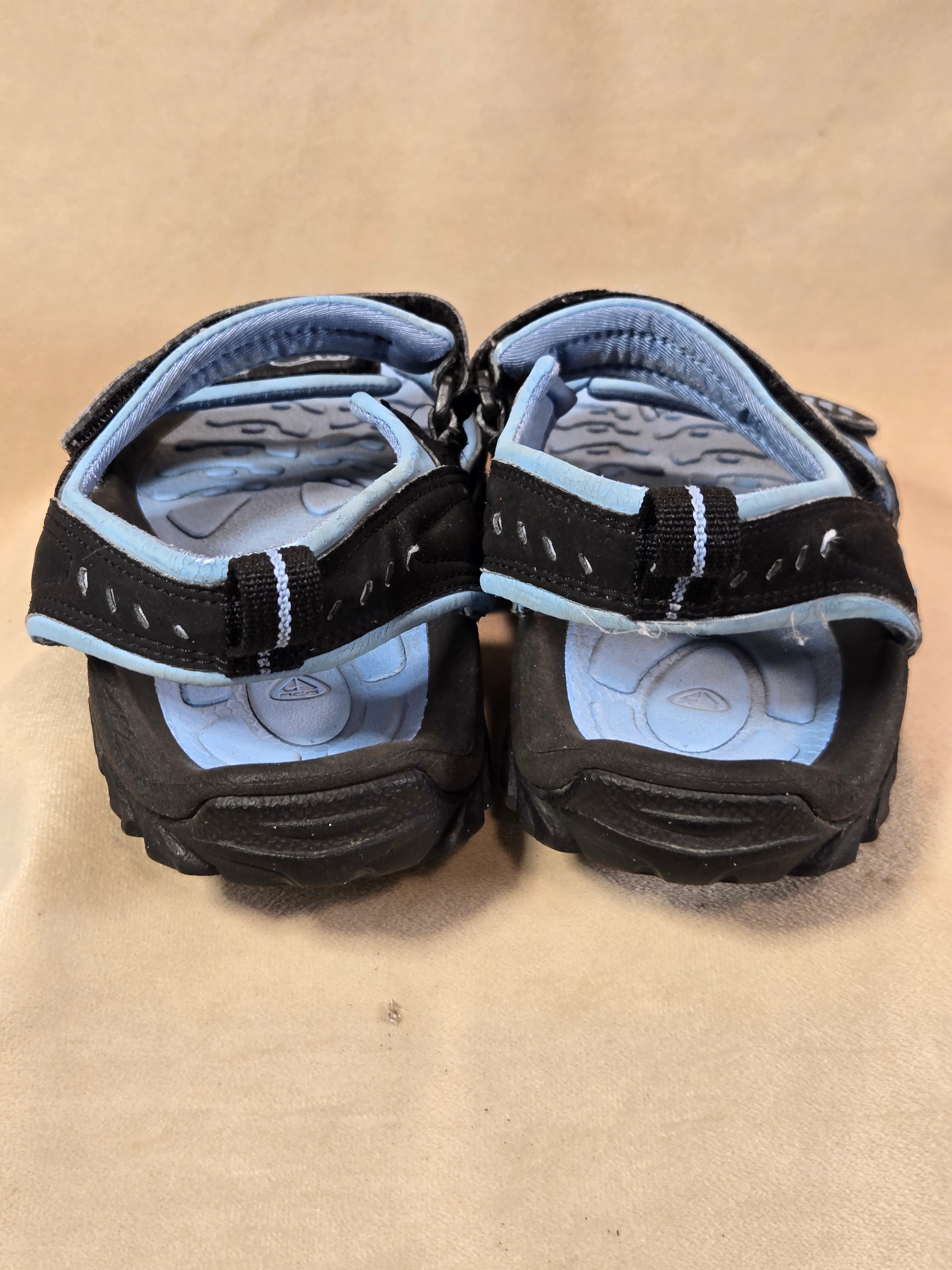 Nike ACG Air Deschutz Black Blue Adjustable Strap Sandals - Thumbnail 9