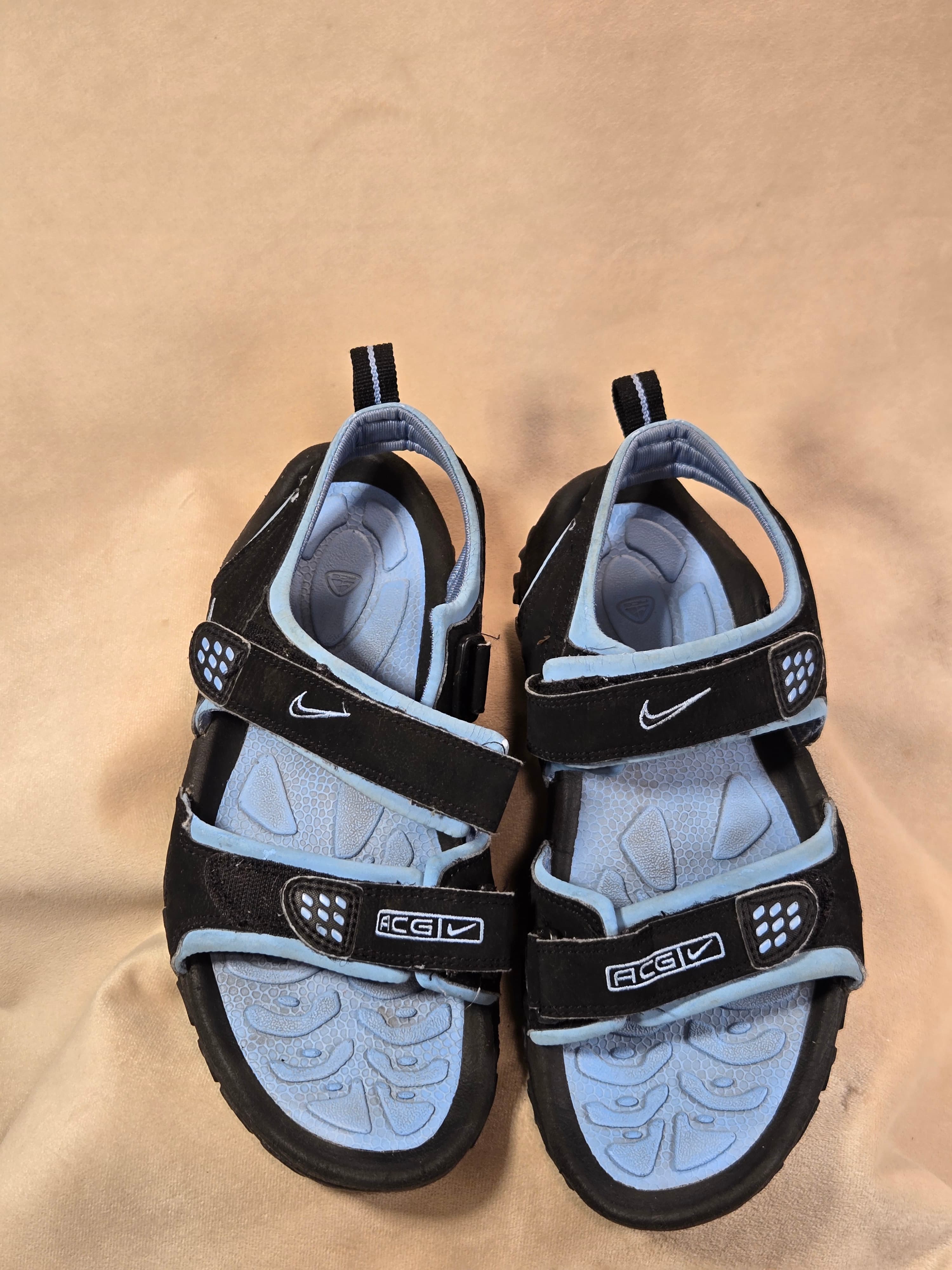 Nike ACG Air Deschutz Black Blue Adjustable Strap Sandals - Thumbnail 2