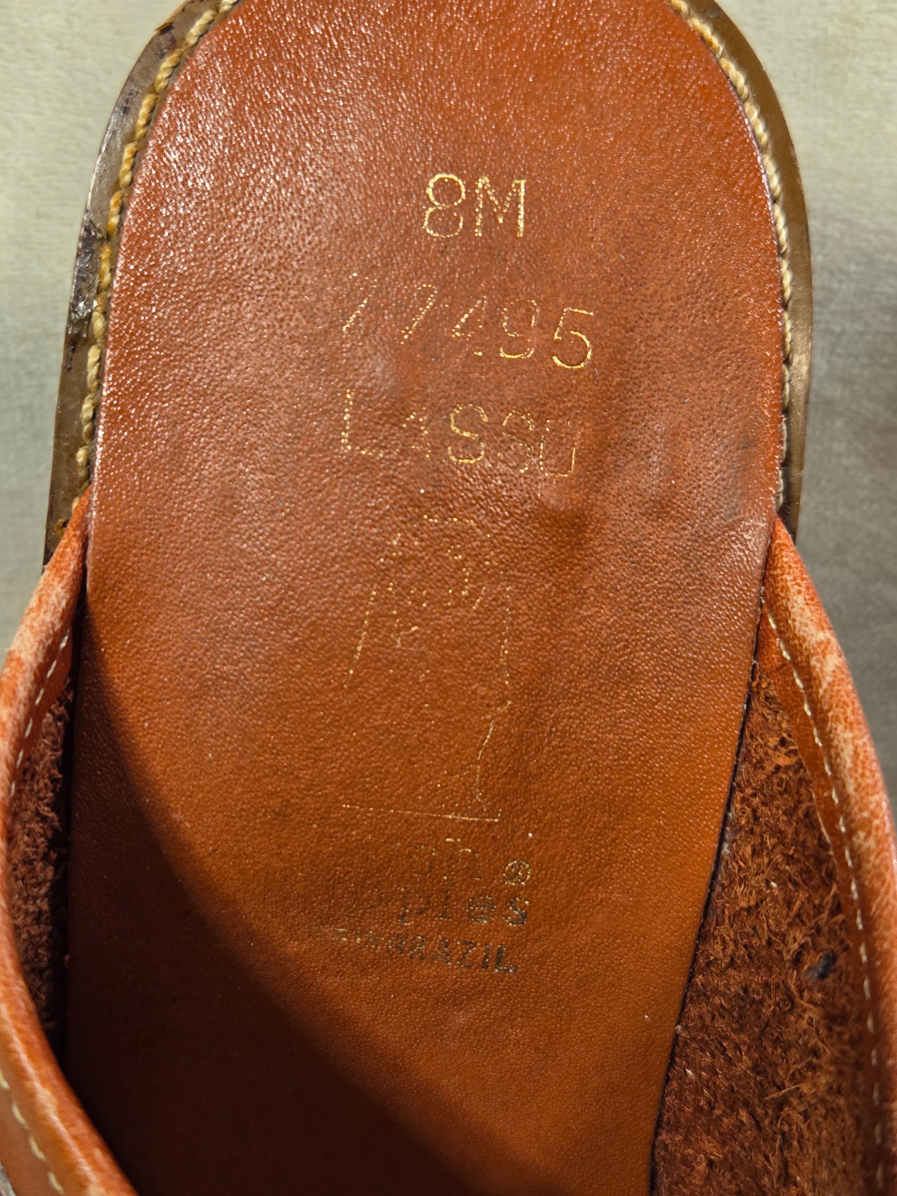 Vintage Brown Leather Clogs with Embroidered Detail - Thumbnail 5