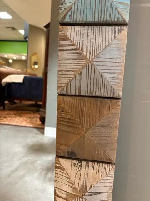 Kirklands Block Wooden Mirror - Thumbnail 3