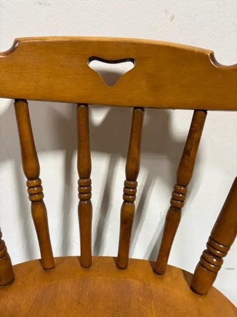 Set of 2 Oak Swivel Counter Stools - Thumbnail 3
