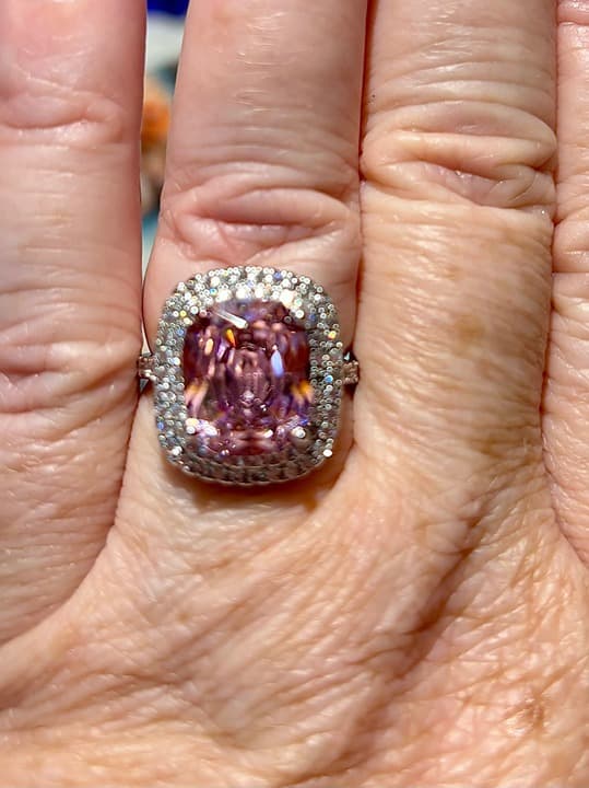 Beautiful Pink CZ Ring - Size 7 - New with Box - Thumbnail 2