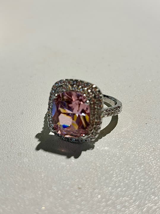Beautiful Pink CZ Ring - Size 7 - New with Box - Thumbnail 4