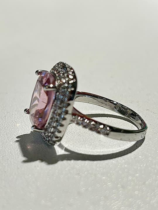 Beautiful Pink CZ Ring - Size 7 - New with Box - Thumbnail 3