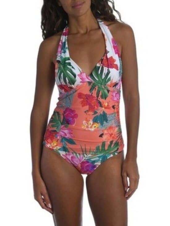 Pre-owned La Blanca Womens V-Neck Halter Tie Tankini Swimsuit Top Size 6 - Thumbnail 2