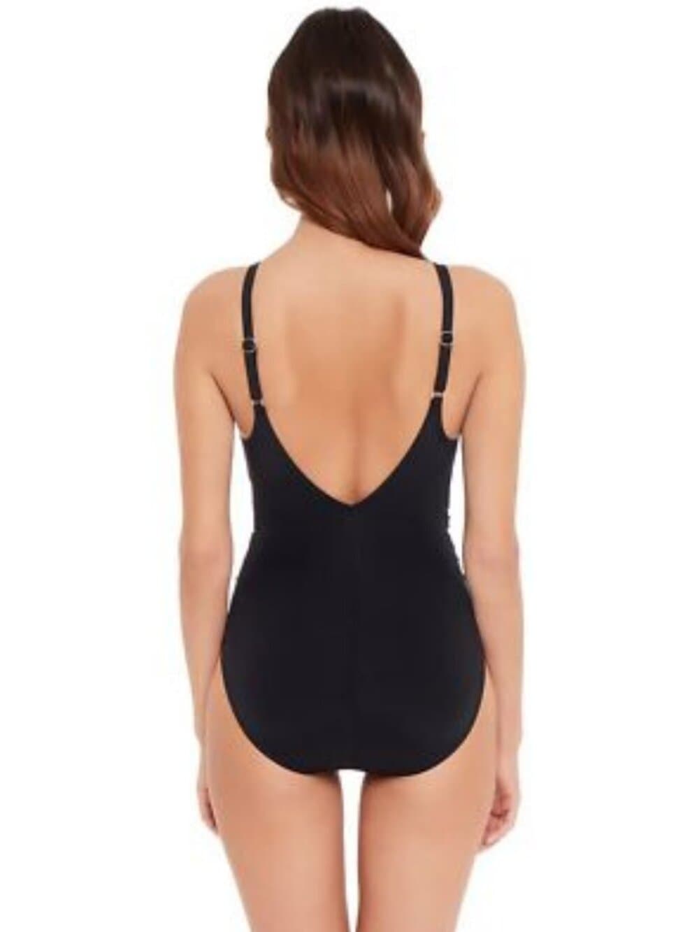 MAGICSUIT RIVETED DIANA SOFT CUP ADJUSTABLE STRAP ONE PIECE SWIMSUIT, BLACK, 14 - Thumbnail 2