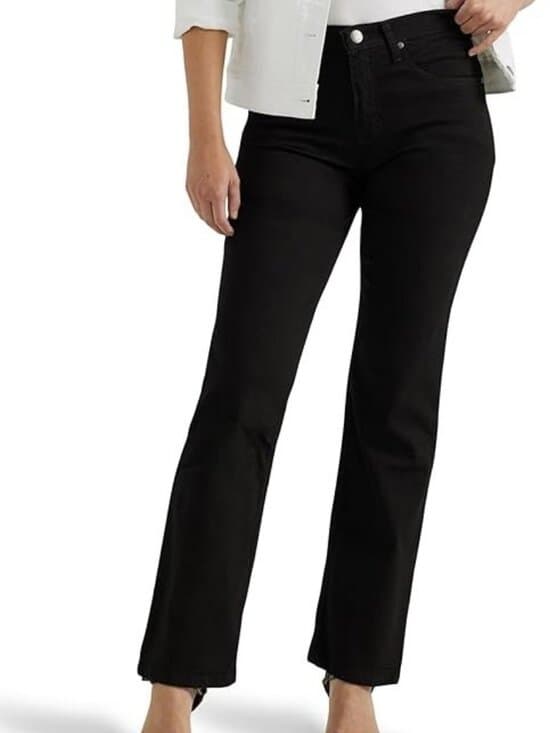 Lee Riders Jeans Women's 8P Black Classic Fit Denim Straight Leg NWT - Thumbnail 4