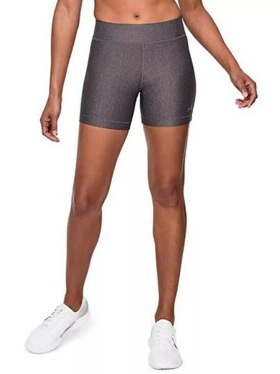 Under Armour Women's Heat Gear Middy Shorts - Grey Size Small - Thumbnail 4