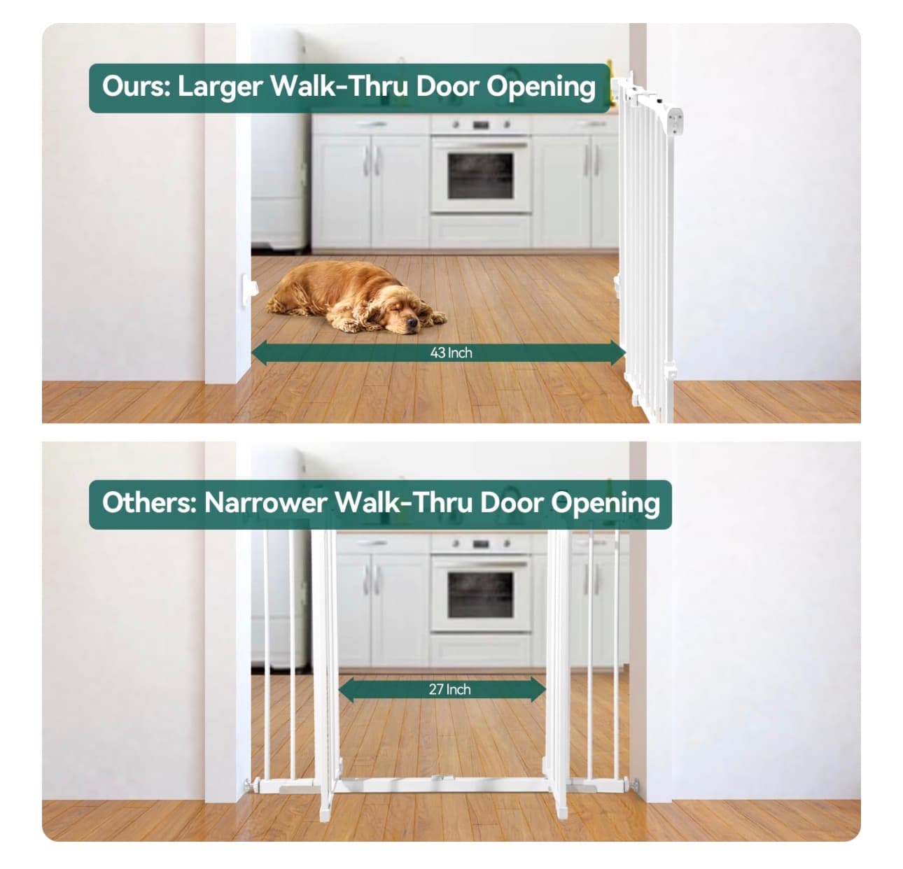 Babelio Retractable Safety Gate for Babies and Pets - Thumbnail 4