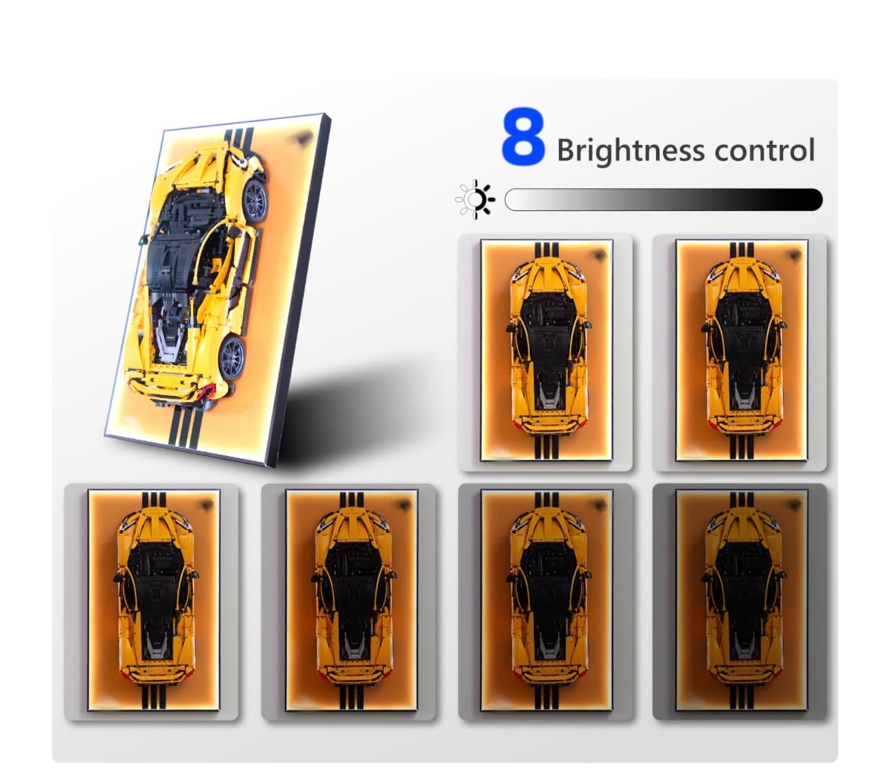 P1 McLaren Car LED Wall Art with Remote Control - Thumbnail 7