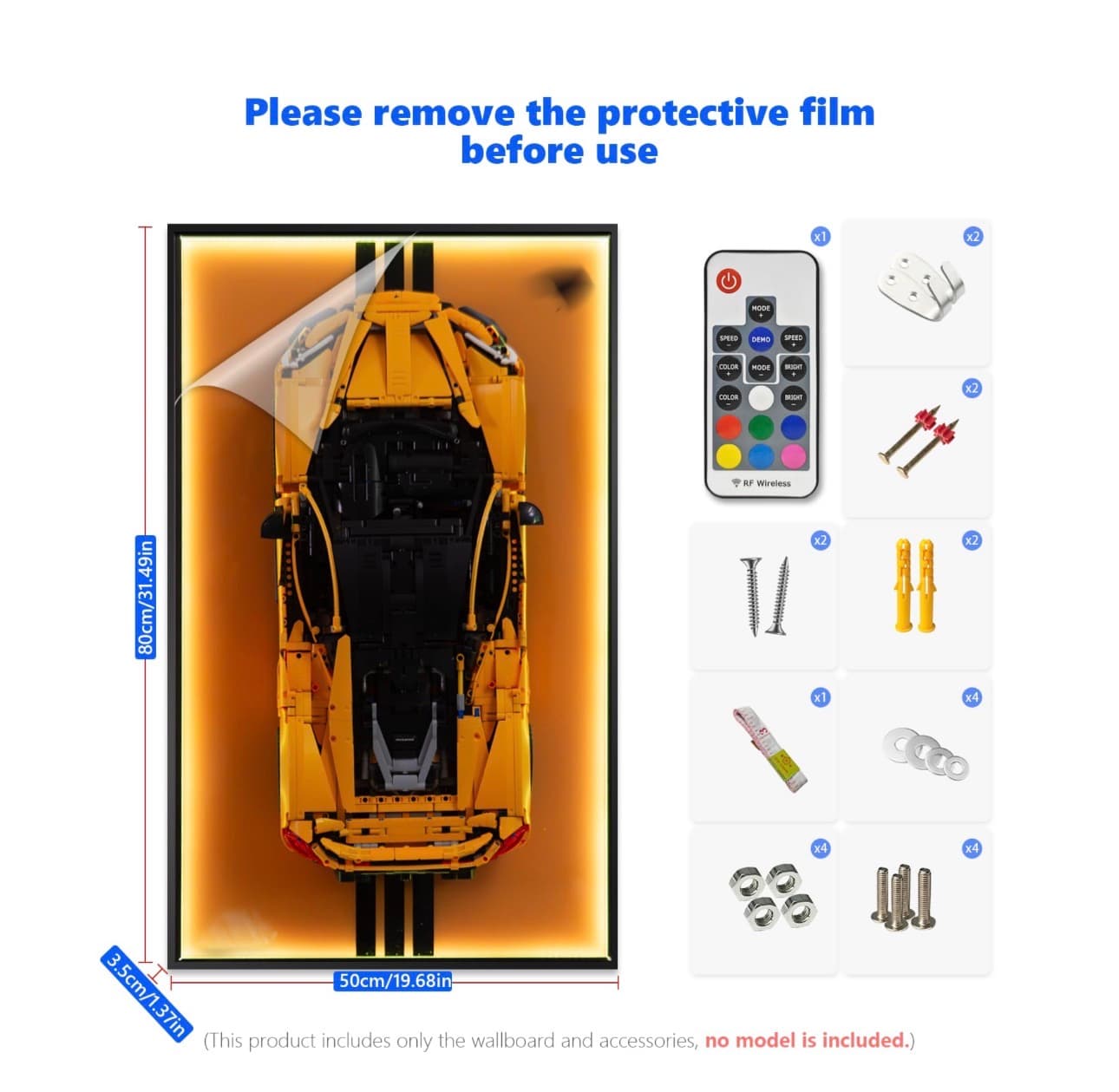 P1 McLaren Car LED Wall Art with Remote Control - Thumbnail 10