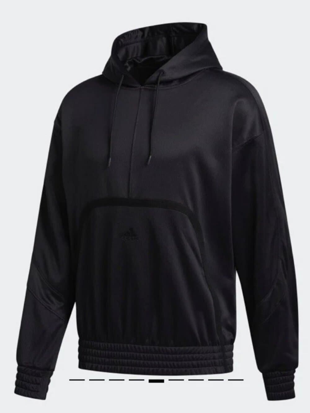 adidas Cross Up 365 Hoodie- Men's Basketball - Black - FR0946 Size 2XL - Thumbnail 2