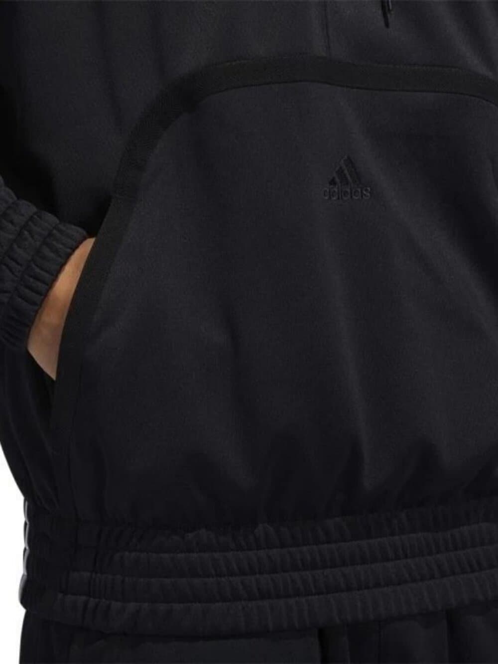 adidas Cross Up 365 Hoodie- Men's Basketball - Black - FR0946 Size 2XL - Thumbnail 3
