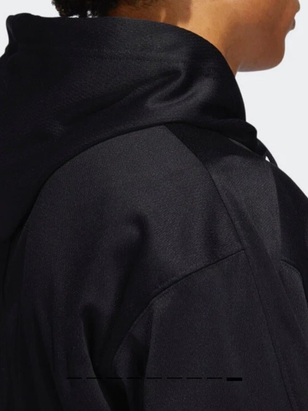 adidas Cross Up 365 Hoodie- Men's Basketball - Black - FR0946 Size 2XL - Thumbnail 4