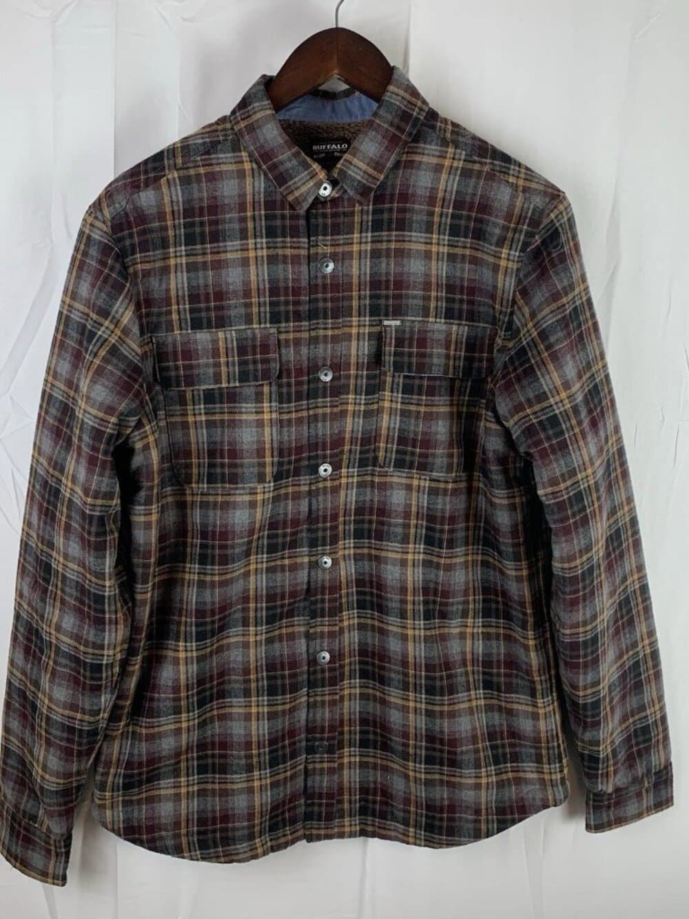 BUFFALO DAVID BITTON SHERPA-LINED SOQER MENS MEDIUM SHIRT/JACKET - Thumbnail 3