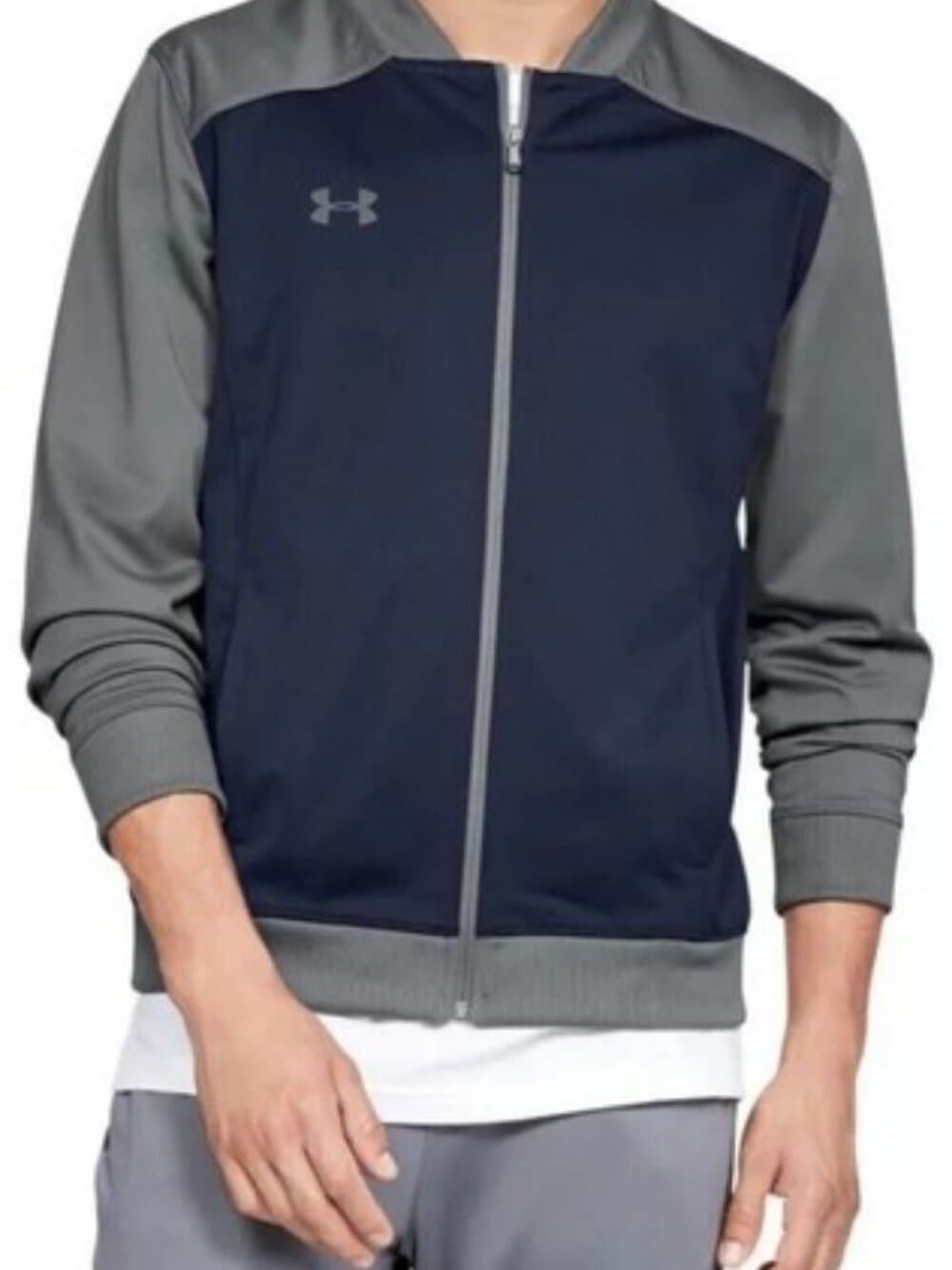 Under Armour Men's Challenger II Track Jacket Midnight Navy/Graphite Size Large - Thumbnail 6
